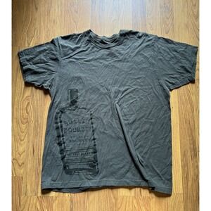 BULLEIT BOURBON FRONTIER‎ WHISKEY Men's Diageo Bar Promo T-Shirt Size L Gray
